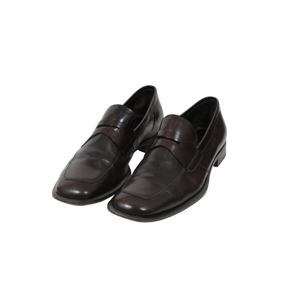 Prada Mens Penny Loafers US 9.5 UK 8.5 Brown Calfskin Leather Slip Ons - Picture 3 of 11